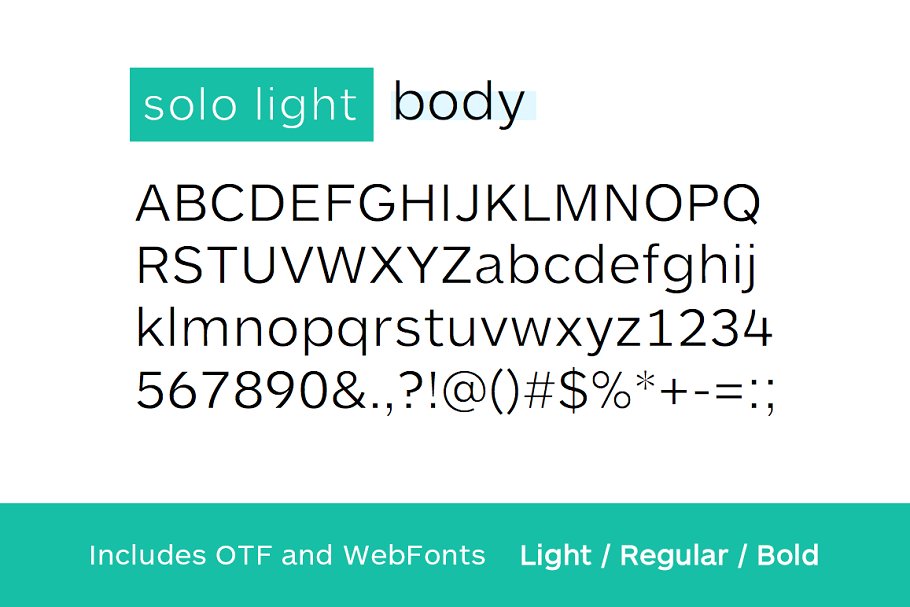 Solo Sans Light Font preview